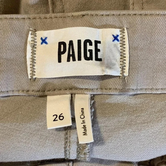Paige Women's‎ Mayslie Jogger Light Gray Mid Rise Zip Hem Stretch Pants Size 26 - Picture 6 of 14
